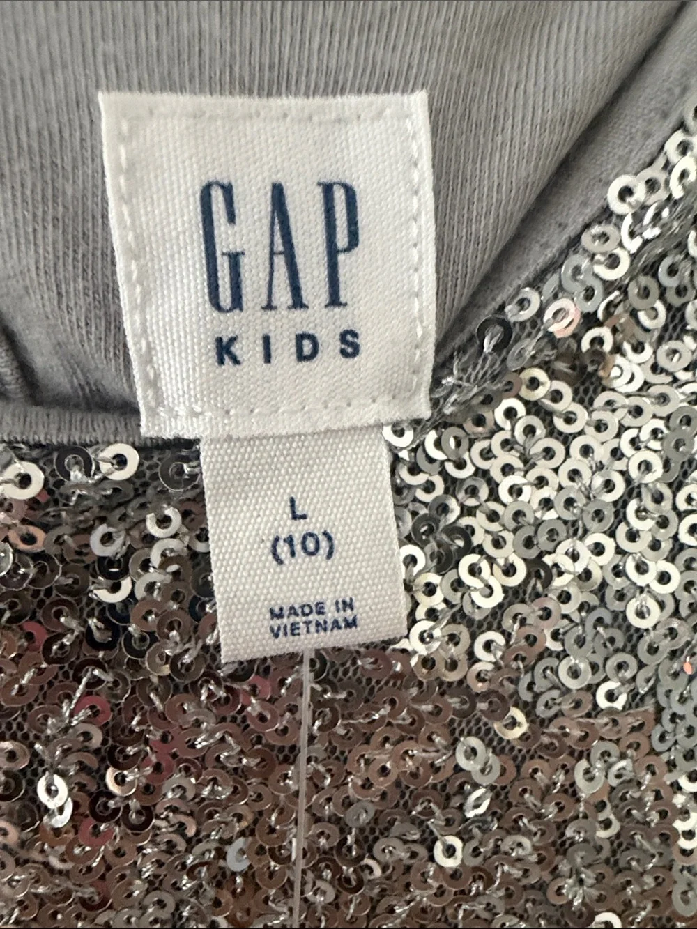 GAP Silver Sequin Tulle Party Dress